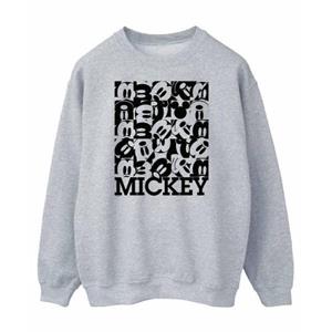 Disney heren Mickey Mouse rastersweater L grijs