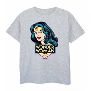 Wonder Woman meisjes hoofd T-shirt 12-13 wit