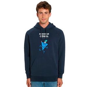 Monsieur Madame Herensweater met capuchon - MONSIEUR GENIAL XS marineblauwe kleur