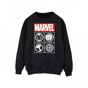 Avengers heren iconen sweatshirt L zwart