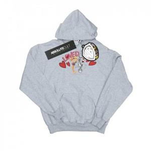 Looney Tunes Heren Bugs Bunny en Lola Valentijnsdag Loved Up Hoodie L wit
