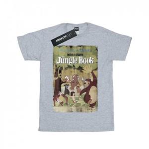 Disney jongens het jungleboek retro poster T-shirt 9-11 Years wit