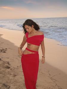 Boohoo Strakke Geknoopte Crop Top Met Ruches, Red