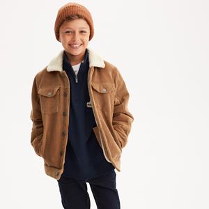 LA REDOUTE COLLECTIONS Jasje in geribd fluweel, sherpa kraag