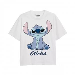 Lilo & Stitch Aloha T-shirt voor meisjes 7-8 Years wit