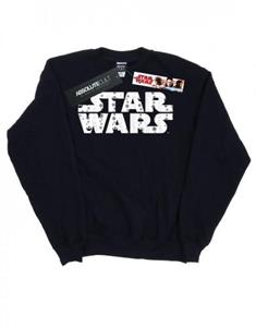 Star Wars jongens kerstlogo sweatshirt 5-6 Years wit