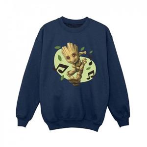 Marvel Boys Guardians of the Galaxy Groot Muzieknoten Sweatshirt 5-6 Years wit
