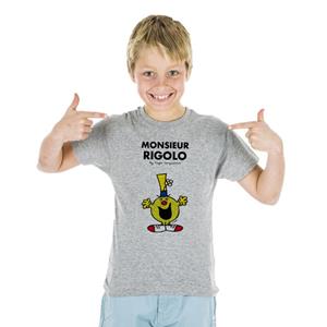 Monsieur Madame Kinder T-shirt MONSIEUR RIGOLO 2 ans heide grijze kleur