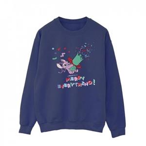Disney Heren Lilo en Stitch Angel Merry Everything Sweatshirt L marineblauwe kleur