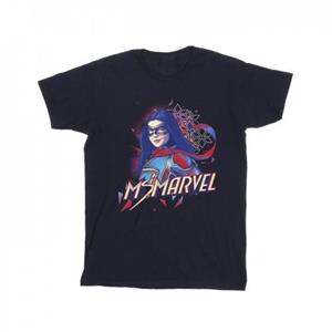 Marvel Girls mevrouw Marvel Face Fade katoenen T-shirt 12-13 zwart