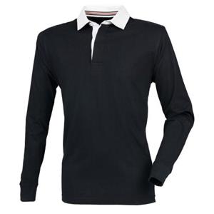 Front Row Heren Premium rugbyshirt/top met lange mouwen S koningsblauwe kleur