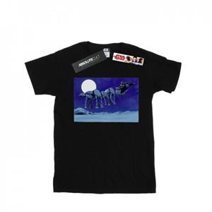 Star Wars jongens kerst AT-AT slee T-shirt 7-8 Years wit