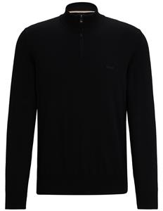 Boss Gebreide pullover met korte ritssluiting, model 'Padro'