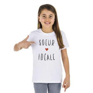 Ma Petite Tribu IDEAL SISTER Kindershirt 2 ans wit