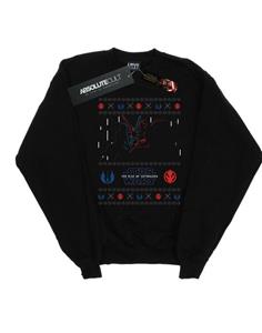 Star Wars Mens The Rise Of Skywalker Christmas Combat Sweatshirt L zwart