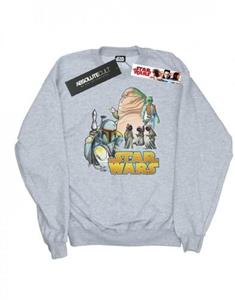 Star Wars Mens Vintage Montage Sweatshirt L wit