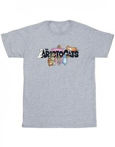 Disney meisjes Aristocats logo katoenen T-shirt 7-8 Years wit