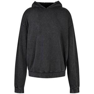 Build Your Brand heren oversized hoodie met zure wassing S asgrijze kleur