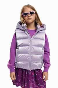Metallic gewatteerd vest