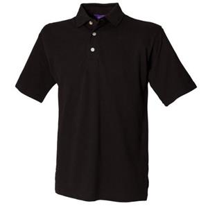Henbury Klassiek effen poloshirt voor heren met opstaande kraag XL koningsblauwe kleur