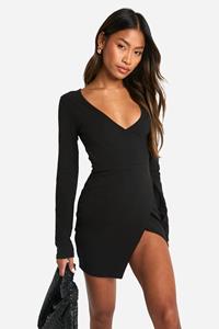 Boohoo Mini Wikkeljurk, Black