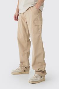 Boohoo Tall Baggy Cargo Broek, Stone