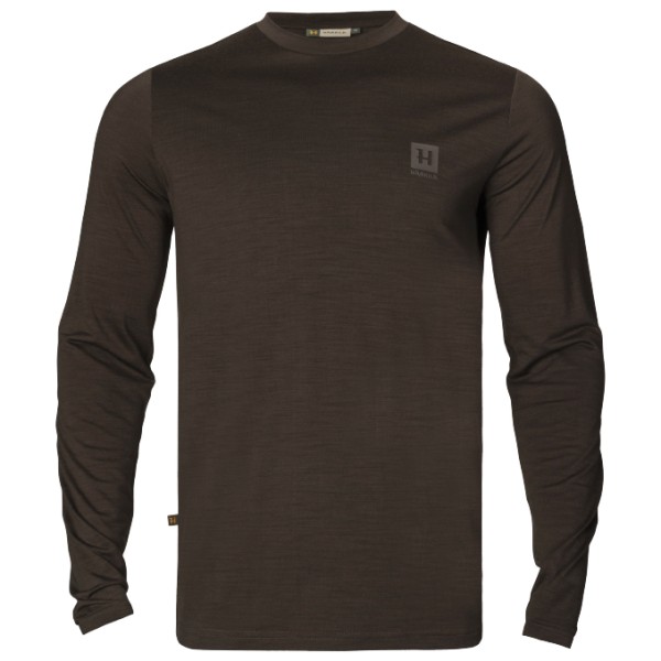 Härkila - Base All Season L/S T-Shirt - Merinoshirt, bruin