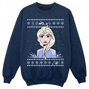 Disney Girls Frozen 2 Elsa kersttrui 12-13 zwart