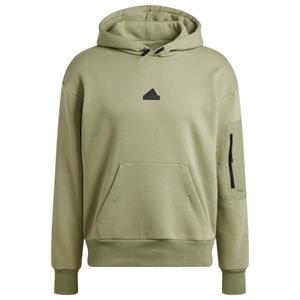 adidas City Escape Fleece Hoodie Olijfgroen Zwart