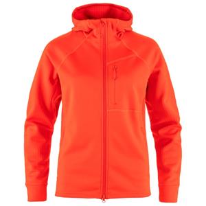 Fjällräven - Women's Abisko Grid Fleece Hoodie - Fleecevest, rood