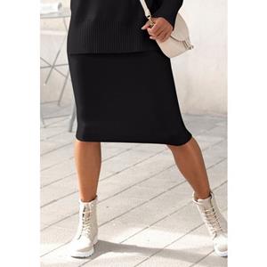 Lascana Gebreide rok , elastische midirok, smalle vorm