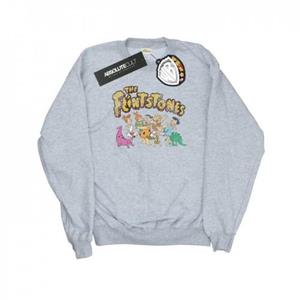The Flintstones Het Flintstones Mens Group Distressed Sweatshirt XL grijs
