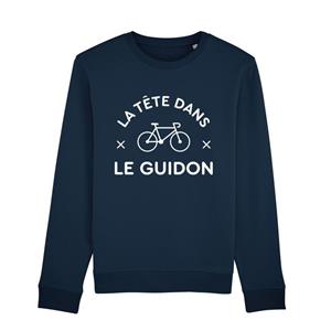 Enkr Herensweater - HOOFD IN HET STUUR XS marineblauwe kleur