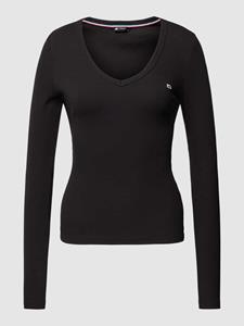 Tommy Hilfigerlim Essential Rib V-neck Longsleevehirt Dames