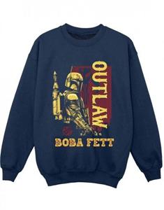 Star Wars Boys het boek van Boba Fett Distressed Outlaw Sweatshirt 12-13 zwart