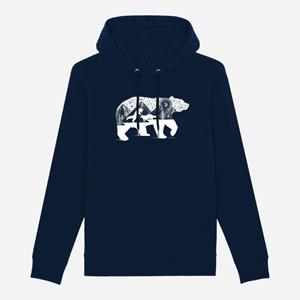 Le Roi du Tshirt Hoodie Homme - BEAR AND FOXES XS marineblauwe kleur