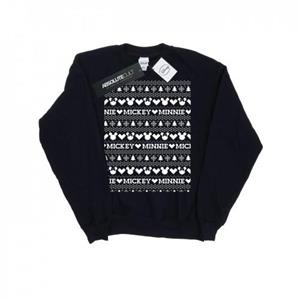Disney jongens Mickey en Minnie Christmas Fair Isle sweatshirt 5-6 Years wit