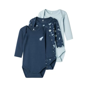name it Body met lange mouwen 3-pack donker denim