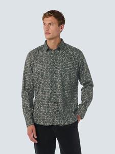 No Excess Casual hemd lange mouw shirt stretch allover printed 25450840/052