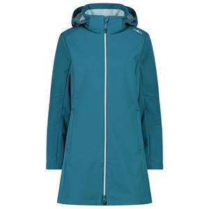 CMP - Women's Parka Zip Hood Softshell - Softshelljack, turkoois/blauw