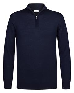 Profuomo Half Zip Pullover Merinowol Navy