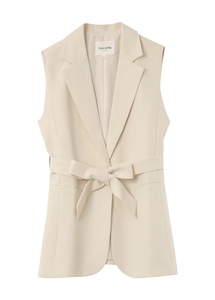 Grace & Mila Nommy gilet strikceintuur off white