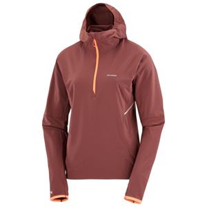Salomon - Women's Sense Aero Hybrid Half Zip Hoodie - Fleecetrui, rood