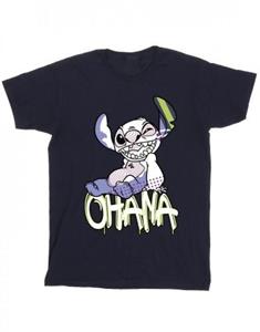 Disney meisjes Lilo en Stitch Ohana Graffiti katoenen T-shirt 5-6 Years wit
