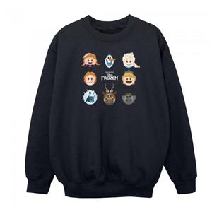 Frozen Girls Head Sweatshirt 12-13 zwart