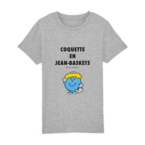 Monsieur Madame Kinder T-shirt COQUETTE IN DENIM MAND 2 2 ans heide grijze kleur
