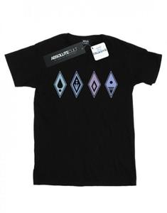 Katoenen T-shirt met Disney Frozen 2 Elements-symbolen voor meisjes 9-11 Years wit