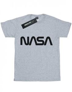 NASA jongens modern logo T-shirt 9-11 Years wit