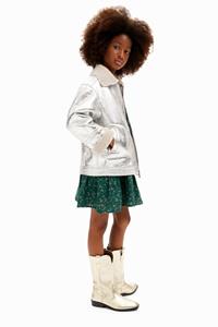 Metallic jack met schapenvacht