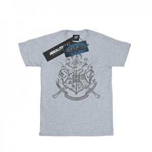 Harry Potter jongens Zweinstein Badge Wands T-shirt 9-11 Years wit